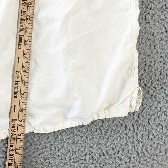 Polo Ralph Lauren Shirt Mens 3XB White Linen Silk Blend Short Sleeve Loop Collar - Picture 7 of 8